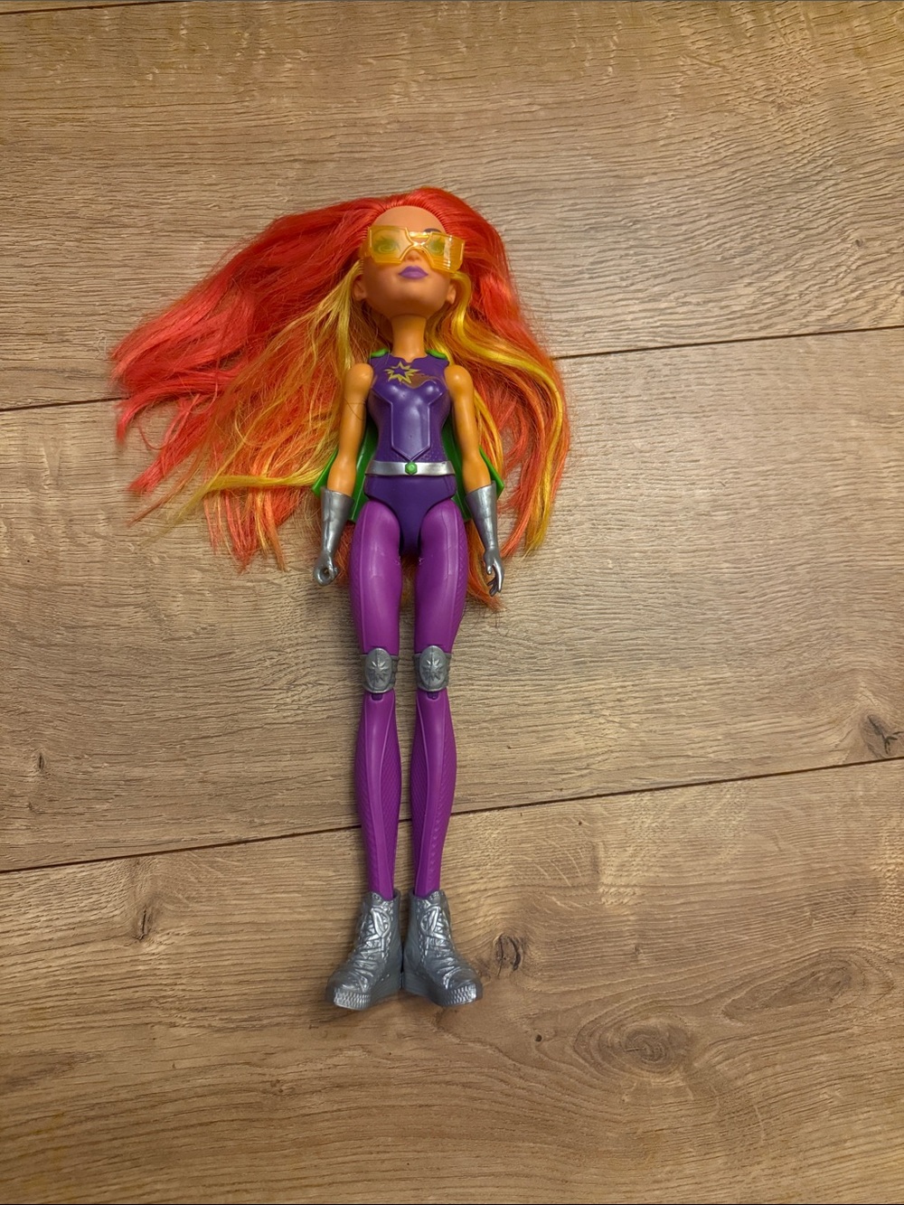 DC Super Hero Girl-Starfire Purple Action Doll with Orange Hair - Kids Toys